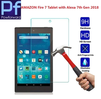 9H Grūdintas Stiklas Naujas AMAZON Fire 7 7,0 colių Planšetinį kompiuterį su Alexa 7th Gen 2018 Blizgus Tablet Screen Protector Kino Guard