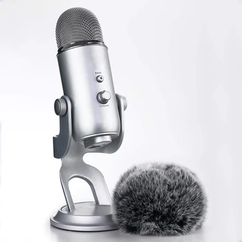 ABHU-Mikrofonas Furry Priekinio stiklo - Mic Vėjo Padengti Kailiai Filtrą, Kaip Putomis Padengti Blue Yeti