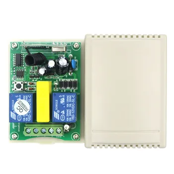 AC220V Skaitmeninis ekranas protingas RF nuotolinio valdymo jungiklis +2*imtuvas/ projection screen/Vamzdinių variklių garažo vartai / žaliuzės