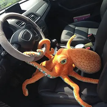 AINY-80CM Didelis Juokinga Cute Octopus Kalmarai iškamša Minkštas Pliušinis Žaislas, Lėlė Pagalvę Apdailos Dovana