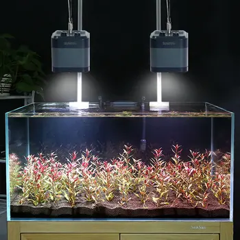 Akvariumas LED Šviesos Žuvų Bakas Vandens Augalų Auga Apšvietimo ryškumo Lempa Akvariumų Dekoracija 220V