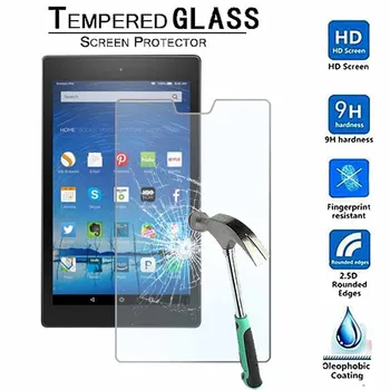 Amazon Fire HD 8. m. 2016 m. 2017 m. 2018 m alexa - 9H Premium Tablet Grūdintas Stiklas Screen Protector, Plėvelės Raštas Guard Dangtis
