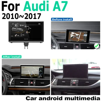 Android 9.0 4+64 Audi A7 4G8 2010~2017 MMI GPS Jutiklinį Ekraną, Multimedijos Grotuvas Stereo Autoradio Navigacijos Originalų Stilių