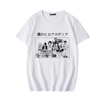 Anime Boku No Herojus Akademinės Bendruomenės Mielas Animacinių Filmų Spausdinimo T Shirts Moterų Mano Herojus Akademinės Bendruomenės, Mokyklos Įdomus Kostiumas Harajuku Japonija Atsitiktinis Viršūnes Tee