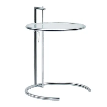 Aukštis Reguliuojamas Eileen Gray Pusėje Stalo Grūdintas Stiklas Viršuje galinės stalo,modernus, gražus, klasikinis dizainas loft metalo kavinė pusėje stalo