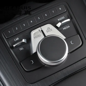 Automobilio Stilius Audi A4 B9 A5 Pavaros Perjungimo Skydelio Apima multimedijos BLCk MENIU mygtukai apdailos, Interjero Lipdukas auto Priedai