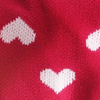 Baby Girl korėjos ilgomis rankovėmis Megzti Megztinis Rudens ir Žiemos Mados Širdies Modelio Megztinis Trikotažas 2020 M. Žiemos
