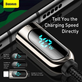 Baseus 5A USB C Tipo Kabelis USB C Kabelio Tipas C kabelio 