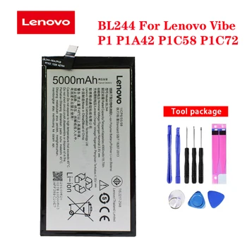 Baterija Lenovo Vibe P1 P1A42 P1C58 P1C72 4900mAh BL244 Originalus, Aukštos Kokybės Išmaniųjų Telefonų Įkrovimo Batteria