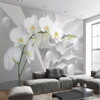 Beibehang papel de parede Užsakymą foto tapetai, freskos 3d prabangūs auksiniai papuošalai phalaenopsis TV foną tapetai, sienų ir 3 d