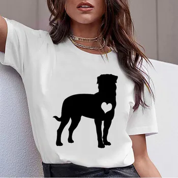 Biglis Pasienio Kolis Malinua 90s Marškinėliai Moterims korėjos Bull Terjeras Rottweiler T-shirt Mielas Whippet Kurtas Marškinėlius Viršūnes Moteris