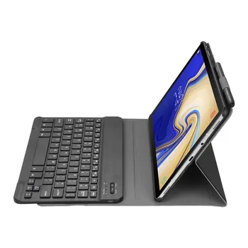 Bluetooth keyboard Case For Samsung Galaxy Tab 10,5 T590 T595 Tab 10.1 T580 T585 Dangtelis Nuimamas Bluetooth klaviatūra