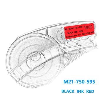 Bmp21 M21-750-595 Etiketės Juosta Juoda Balta geltona Raudona vinilo plėvelė Suderinama BMP21 Plius ID PAL LABPAL Label Maker BMP21-LAB