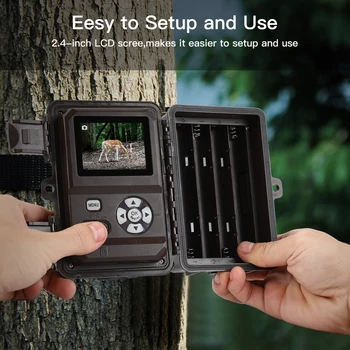 Boblov 1080p 30MP šiluminė kamera medžioklės Ūkių Namų Skautų Naktinio Matymo Spąstus 0.3 s Sukelti takas Laukinės gamtos vaizdo Kameromis