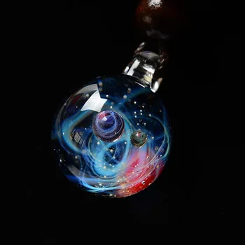 BOEYCJR Visatos Stiklo Granulių Planetų Pakabukas Karoliai Galaxy Lyno, Grandinės Saulės Sistemos Projektavimo Karoliai Moterims