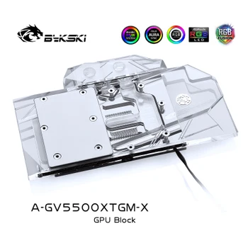 Bykski A-GV5500XTGM-X Visišką GPU Vandens Blokas VGA AMD Gigabyte Radeon RX5500XT Žaidimų OC 8G Grafika Kortelės Heatsink