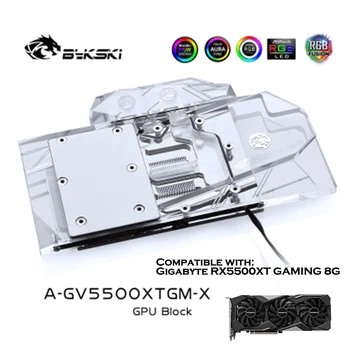 Bykski A-GV5500XTGM-X Visišką GPU Vandens Blokas VGA AMD Gigabyte Radeon RX5500XT Žaidimų OC 8G Grafika Kortelės Heatsink