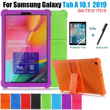 Case for Samsung Galaxy Tab 10.1 SM-T510 SM-T515 Tablet Atveju Stovo Dangtelis skirtas Samsung Galaxy Tab 10.1 2019 Funda Rubisafe Atveju