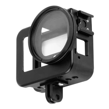 CNC Apsaugos Atveju dėl GoPro Hero 8 Juodo Aliuminio Rėmas Narve Prijungti Karšto Bato + UV Objektyvas, Filtras, Go Pro 8 Kameros Priedai