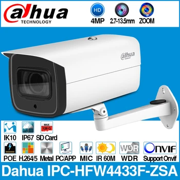 Dahua IPC-HFW4433F-ZSA 4MP Tinklo IP Kamera, 2.7-13.5 mm VF Objektyvas Kulka 60m IR Mikro SD Kortelės Lizdą, Built-in MIC IK10 H. 265 Onvif