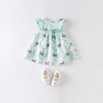 DBM14176 dave bella vasaros baby girl mielas drugelis spausdinimo suknelė vaikų mados šalis suknelė vaikams kūdikiams lolita drabužiai