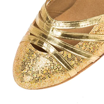 DILEECHI Aukso moterų lotynų šokių batelius aukštos obcasie 8cm Aikštėje šokių bateliai sportinių šokių bateliai