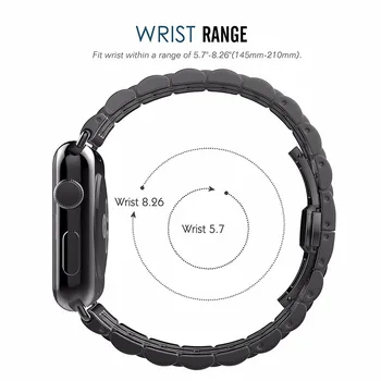 Dirželis apple watch band 44mm 40mm iwatch juostos 42 mm 38mm Nerūdijančio Plieno Apyrankė reikmenys iwatch serijos 6 5 4 3 2 SE