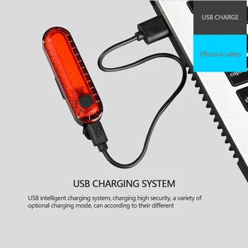 Dviračio Žibintas, Dviračio Priekinis Žibintas+Uodegos Šviesos Nustatyti USB LED Įkrovimo Dviračių Lempos Dviračių Lempos Žibintuvėlis Dviračių Priedų