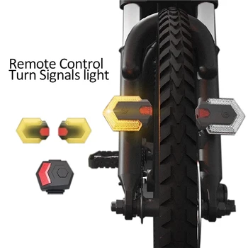 Dviračių Trun Signalus LED Šviesos Pažangaus Belaidžio Nuotolinio Valdymo Priekinis ir Galinis Žibintas Motoroleris Dviračių Saugos Įspėjamieji Žibintai.