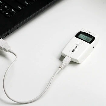 Elitech RC-4HC USB Temperatūros ir Drėgmės Duomenų Kaupiklis 16000 Taškų Įrašymo Pajėgumus LCD Temp Diktofonas