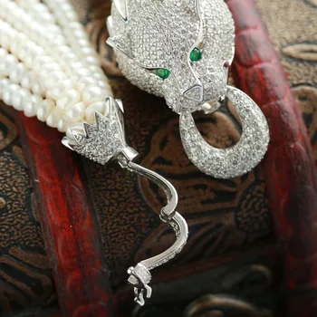Fine jewelry kubinis cirkonis leopard 
