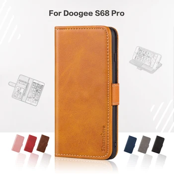 Flip Dangtelis Doogee S68 Pro Verslo Atveju Odinis Prabanga Su Magnetu Piniginės Atveju Doogee S68 Pro Telefono Dangtelį