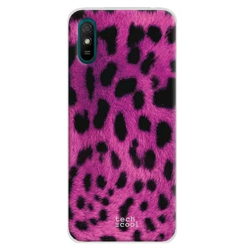 FunnyTech®Silikono Atveju Xiaomi Redmi 9A l pink leopard tekstūros
