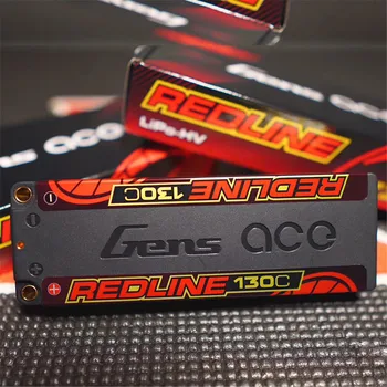 Gens ace Redline Serijos 4000mAh/5800mAh/6000mAh/6600mah/8200m 7.6 V 130C 2S HardCase HV Lipo Baterija su Hardcase & T plug
