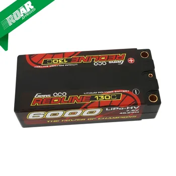Gens ace Redline Serijos 4000mAh/5800mAh/6000mAh/6600mah/8200m 7.6 V 130C 2S HardCase HV Lipo Baterija su Hardcase & T plug