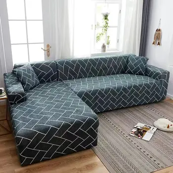 Geometrinis Sofa Cover Elastinga už Augintinius už Kambarį Kėdžių Užvalkalai Ruožas Kampe Sofa Sofos Padengti Vieną Meilė Sėdynės