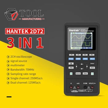 Hantek 2D72 Skaitmeninis Multimetras Signalo Generatorius Nešiojamą Oscilloscope Nešiojamų 3in1 USB 2 Kanalų 40mhz 70mhz Geriausias Testeris Rinkinys