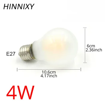 Hinnixy LED Kaitrinės Lemputės Matinio E27 Stiklas LED 