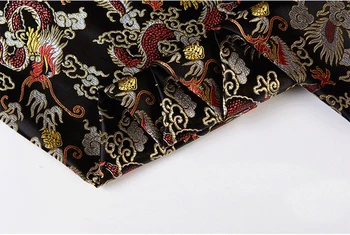 HLQON importuotų black dragon stiliaus brokatas mados audinys naudojamas Quilting siuvimo suknelė moterims drabužių satino sijonas iki 100x115cm