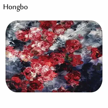 Hongbo Aliejaus Tapybai Gėlių Anti Slip Doormats Durys Įėjimo Durų Kilimėliai Lauko Įėjimo Patalpų Sveiki Atvykę Į Namus