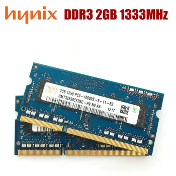 Hynix chipset 2G PC3 10600S DDR3 1333Mhz 2GB Nešiojamas Atminties 2G PC3 10600S 1333 MHZ Nešiojamojo kompiuterio Modulį SODIMM RAM