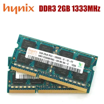 Hynix chipset 2G PC3 10600S DDR3 1333Mhz 2GB Nešiojamas Atminties 2G PC3 10600S 1333 MHZ Nešiojamojo kompiuterio Modulį SODIMM RAM