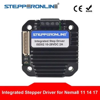 Integruotas Stepper Motor Driver 0-2A 10-28VDC Žingsnis Variklis Vairuoti Nema 8,11,14,17 Stepper Motor