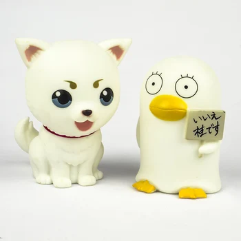 Japonų anime 2vnt GINTAMA talismanai mielas kawaii Sadaharu Elizabeth šuo penguine pav kolekcines, žaislų bankas piggy vaikams