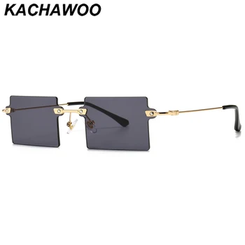 Kachawoo stačiakampio taškus akiniai nuo saulės mados akiniai vyrų metalo spalvinga geltona mėlyna moteriška šalis dovana Žiemos geriausia pardavimo