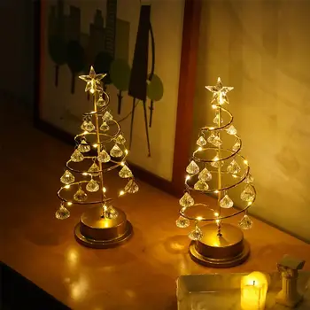 Kalėdų Styginių Šviesos Miegamasis Kalėdinė Dekoracija Stalo Lempa Kalėdų Eglutės Formos Apdailos Amatų Namų Puošybai