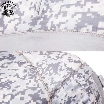 Karinės Mens Kamufliažas Taktinis Marškinėliai ilgomis Rankovėmis Prekės Medvilnės Kvėpuojantis Kovoti marškinėliai Vyrams Mokymo Marškinėliai M-3XL
