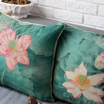Kinijos Retro Šiuolaikinės Lotus pagalvę ,Gėlės, pagalvės, pagalvėlės ,vestuvių užvalkalas, vestuvių namų dekoro pagalvėlės