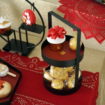 Kinų stiliaus tortas stendai, sandėliavimo lentynos buitiniai namų dekoravimo saldainiai baras vestuvių fotografija įrankiai šalies tiekėjas