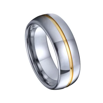 Klasikiniai vyriški ir moteriški vestuvių juostoje volframo karbidas Žiedai, auksas, sidabras spalva jubiliejų piršto žiedą